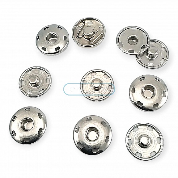 19 mm 30 L 3/4" Sew-On Snap Button Brass Stainless ERD190PR