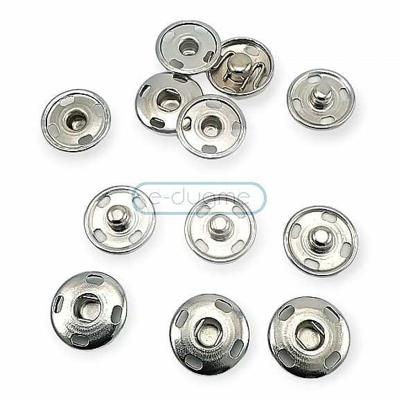 Sew-On Snap Button 15 mm 24 L 5/8" Brass Stainless ERD150PR4