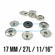 Dikme Çıtçıt Düğme 17 mm 27 boy Pirinç Paslanmaz Dört Delikli ERD170PR4