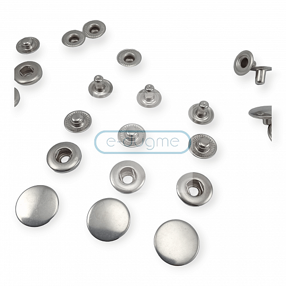 Snaps Fasteners 19/32" Stainless Alpha 15 mm 24L  Set Of 4 ERCA0015P