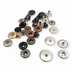 Hidden Snap Button Brass 4 Piece Set Self-Edged - Cap Look ER0077G