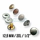 Magnetic Snap Buttons 12.5 mm Set of 4 Curved Brass ERMK0125PR