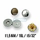 Magnetic Snap Buttons 12.5 mm Set of 4 Curved Brass ERMK0125PR