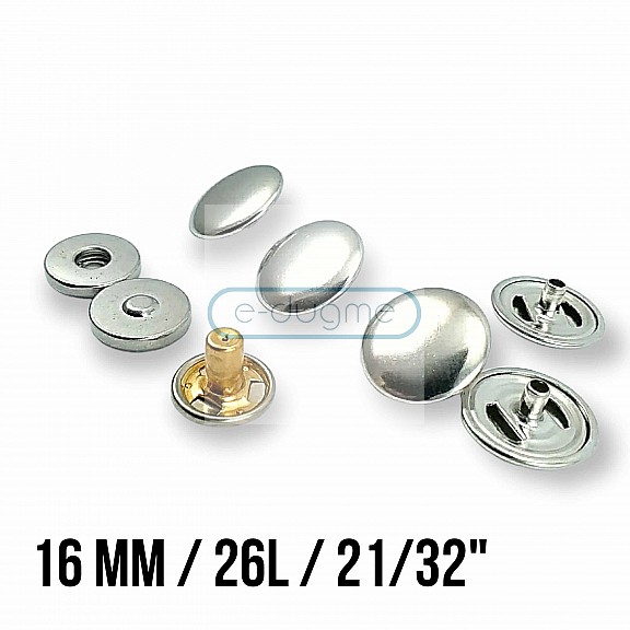 Magnetic Snap Buttons 12.5 mm Set of 4 Curved Brass ERMK0125PR