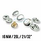 Magnetic Snap Buttons 12.5 mm Set of 4 Curved Brass ERMK0125PR