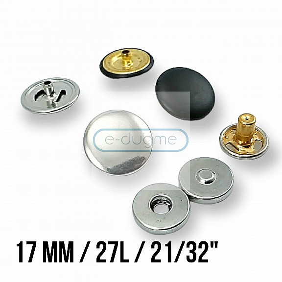 Magnetic Snap Buttons 12.5 mm Set of 4 Curved Brass ERMK0125PR