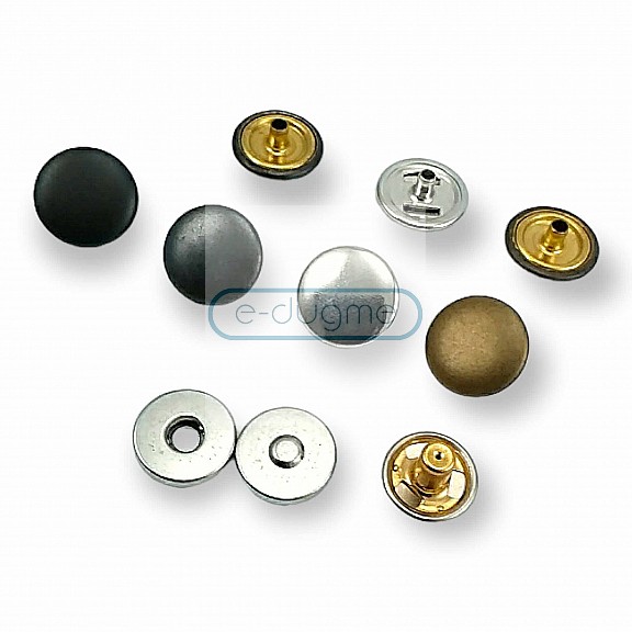 Magnetic Snap Buttons 12.5 mm Set of 4 Curved Brass ERMK0125PR