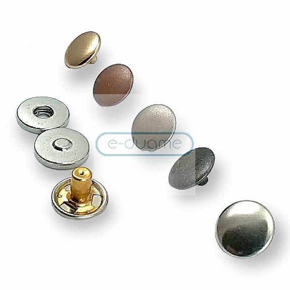 Magnetic Snap Buttons 12.5 mm Set of 4 Curved Brass ERMK0125PR