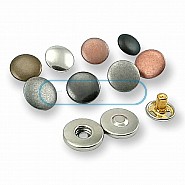 Magnetic Snap Buttons 15 mm Set of 4 Curved Brass ERMK015PR