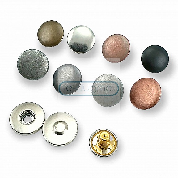 Magnetic Snap Buttons 15 mm Set of 4 Curved Brass ERMK015PR