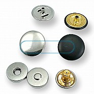 Magnetic Snap Buttons 18 mm Set of 4 Curved Brass ERMK018PR