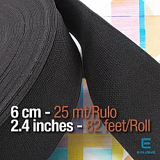 Dokuma Lastik 6 cm - 25 mt/Rulo DOKL00060 Dokuma Lastik 6 cm - 25 mt/Rulo DOKL00060