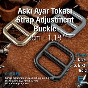 2 cm Kare Ayar Tokası Özel Metal Kaplama Renk - Tasma Ayar Tokası S 1955 2 cm Kare Ayar Tokası Özel Metal Kaplama Renk - Tasma Ayar Tokası S 1955